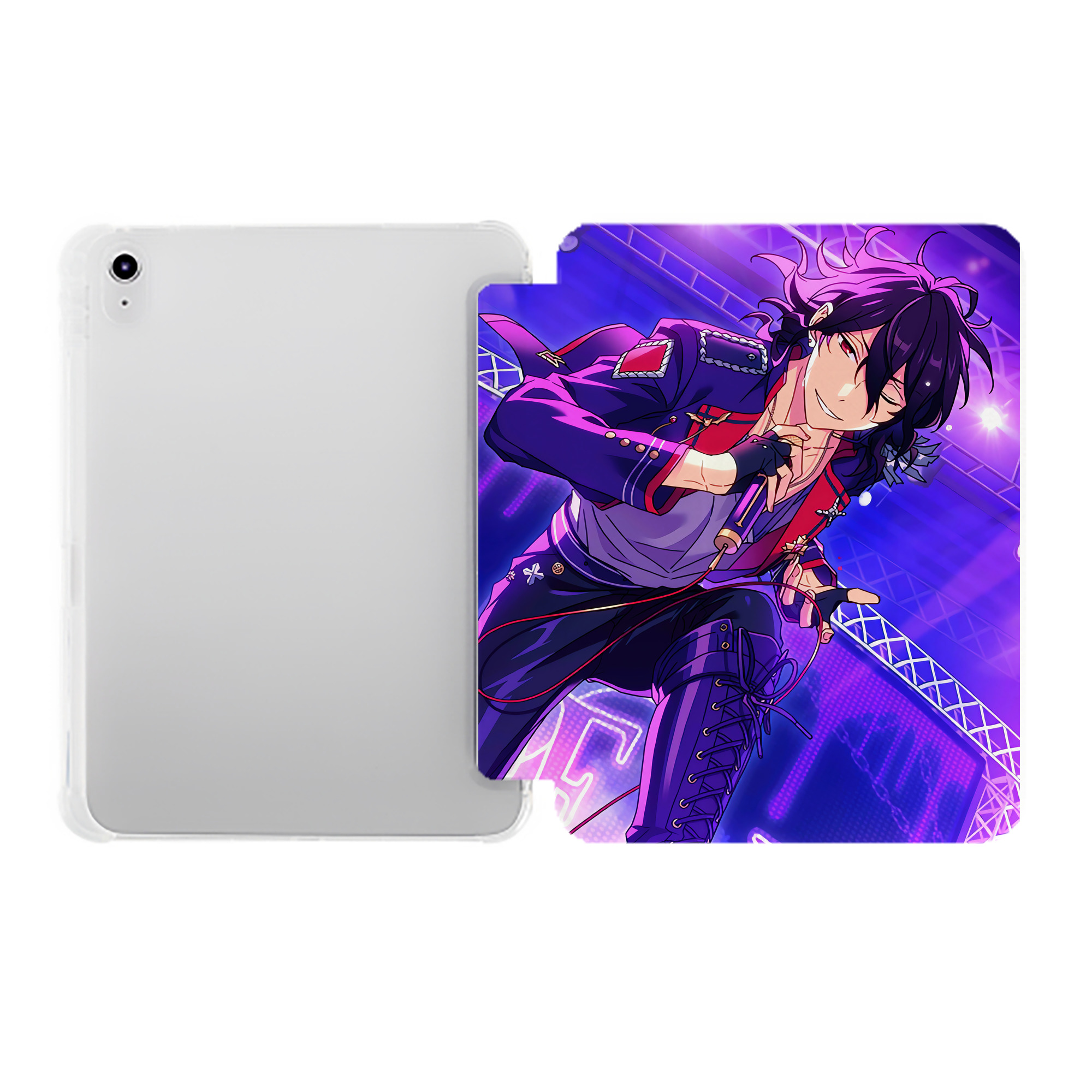（画像用） あんさんぶるスターズ! Ensemble Stars IPad ケース ペン収納付き 三つ折りスタンド PUレザー×シリコン 対応機種9.5/10.5/10.9インチ